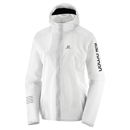 White Women's Salomon LIGHTNING RACE WP JKT W Jackets | 270-DYQXNT