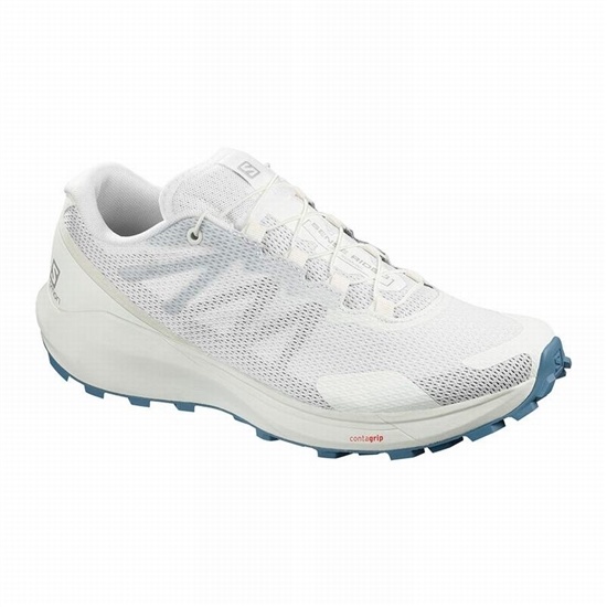 White Women's Salomon SENSE RIDE 3 W Running Shoes | 793-HSBCAL