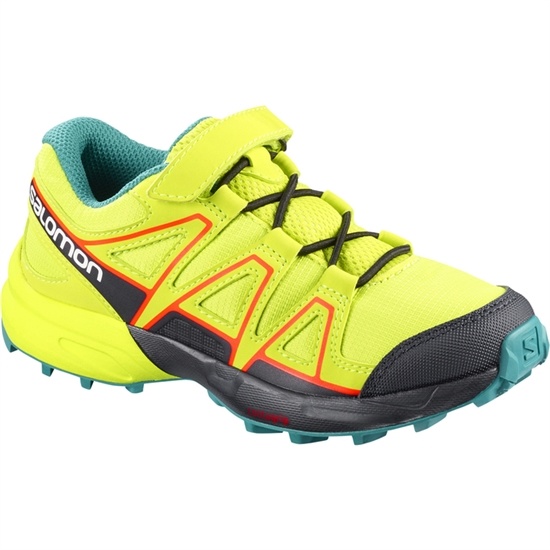 Yellow / Black Kids' Salomon SPEEDCROSS BUNGEE K Trail Running Shoes | 265-LHGSIM