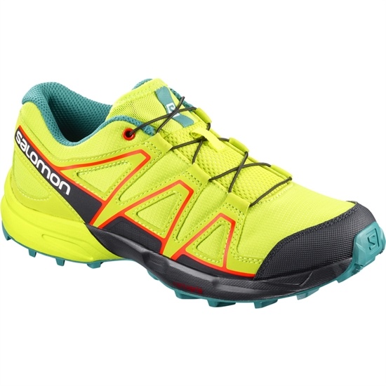 Yellow / Black Kids' Salomon SPEEDCROSS J Trail Running Shoes | 397-WZVAYC