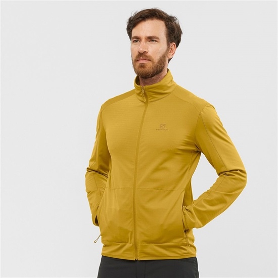 Yellow Men's Salomon Midlayers | 650-EGTZWL