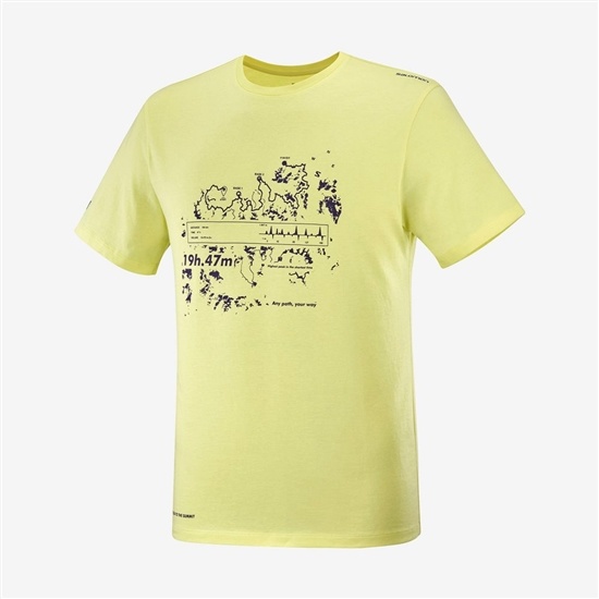 Yellow Men's Salomon OUTLIFE GRAPHIC SALOMONOTONE SS M Short Sleeve T Shirts | 562-DHRIFE